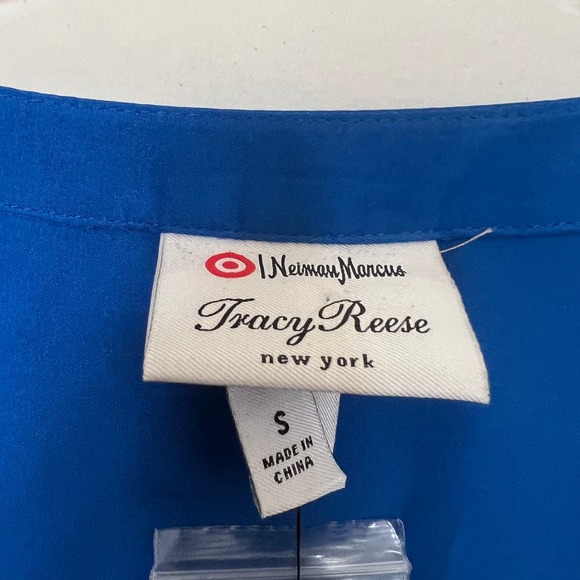 Tracy Reese Neiman Royal Gold Sequin Marcus Shirt Dolman Short Sleeve Size S NWT - Picture 8 of 12